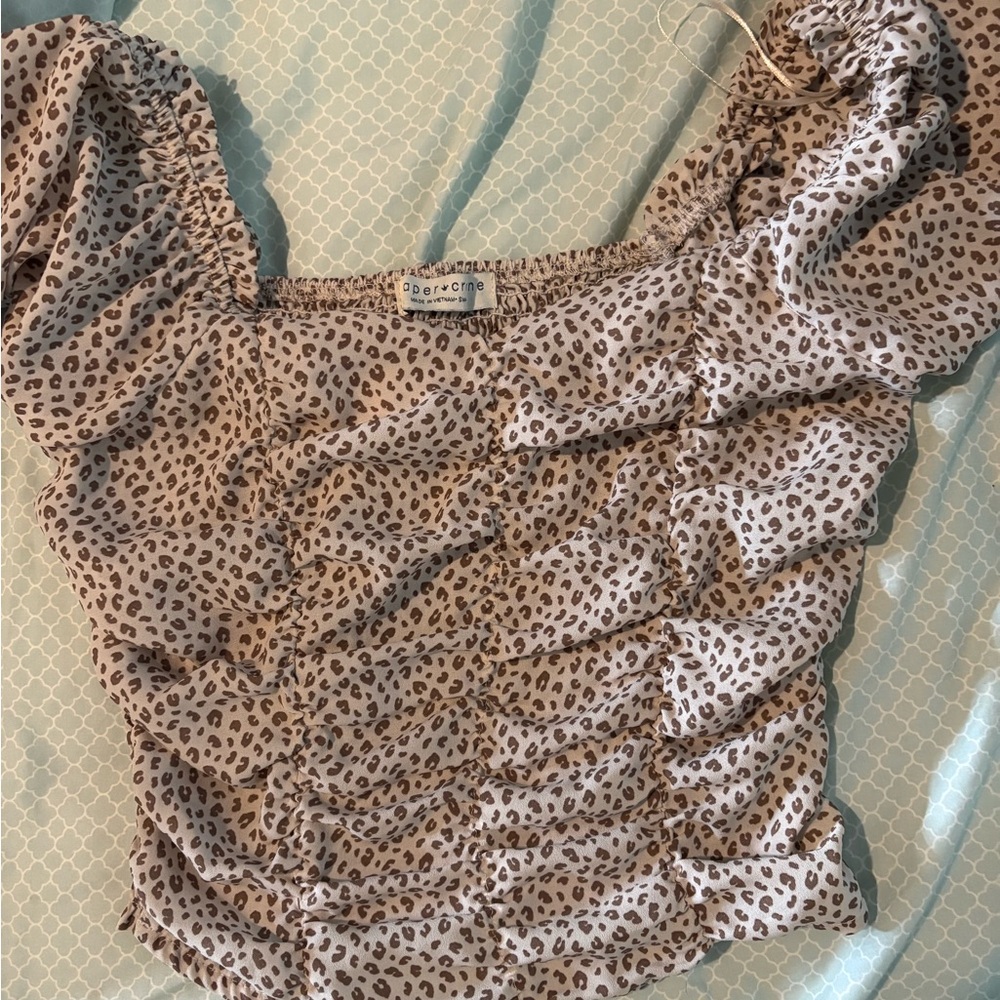Paper Crane Women's Leopard Print Blouse